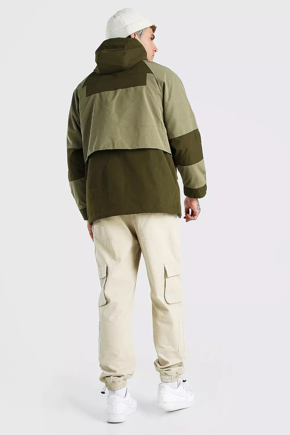 Lightweight contrast parka hotsell