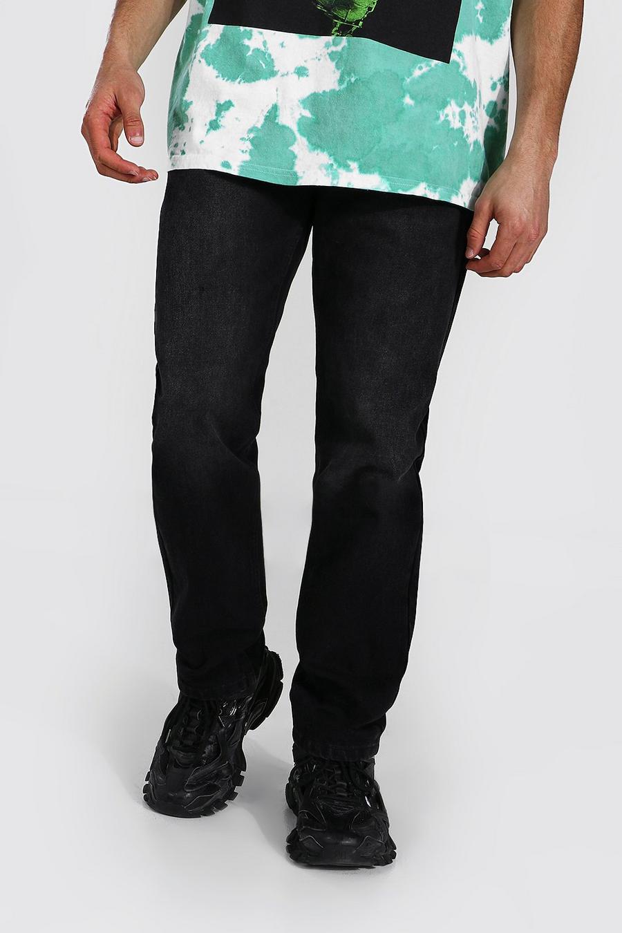 Washed black Relaxed Fit Jeans image number 1