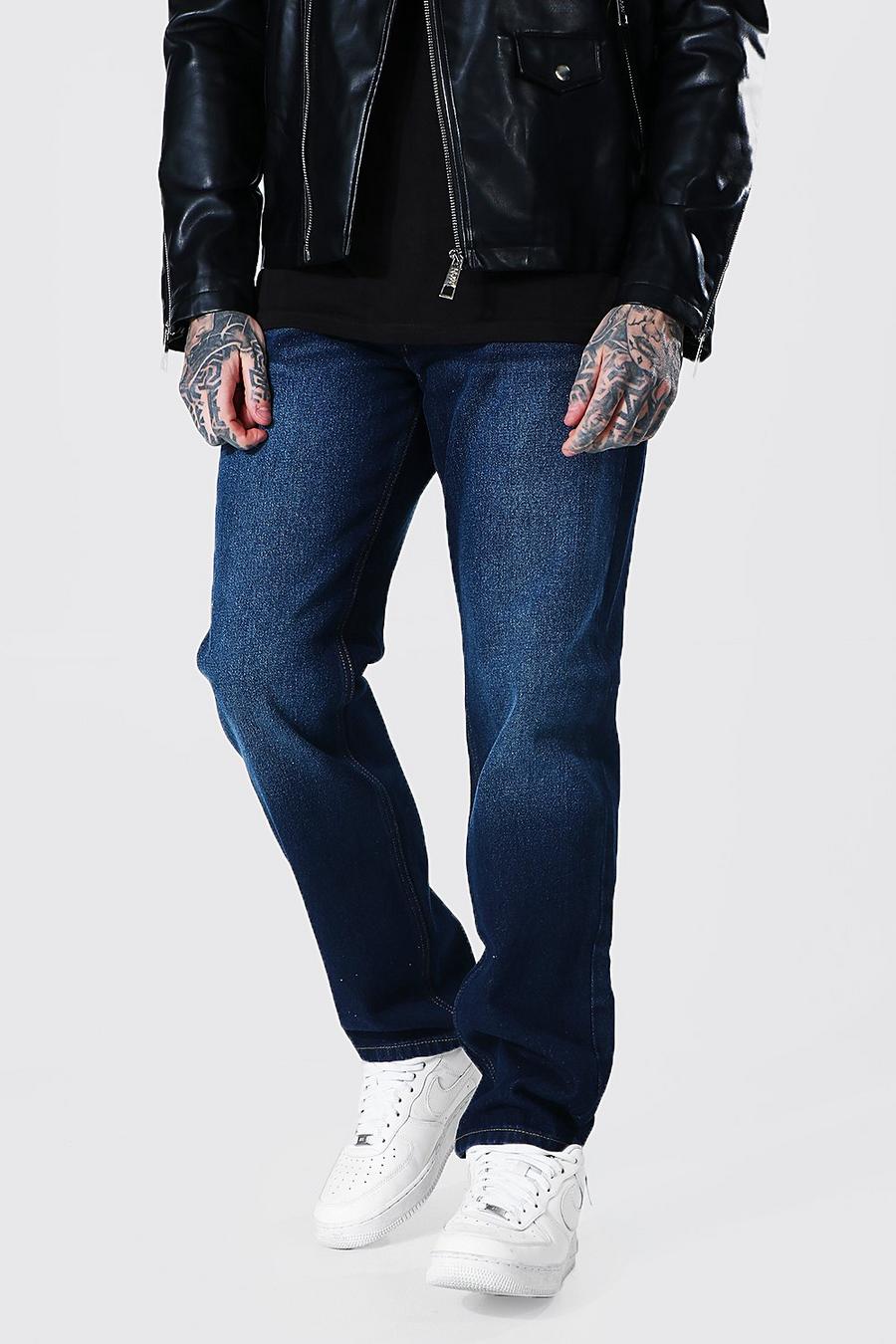 Indigo Jeans med ledig passform image number 1