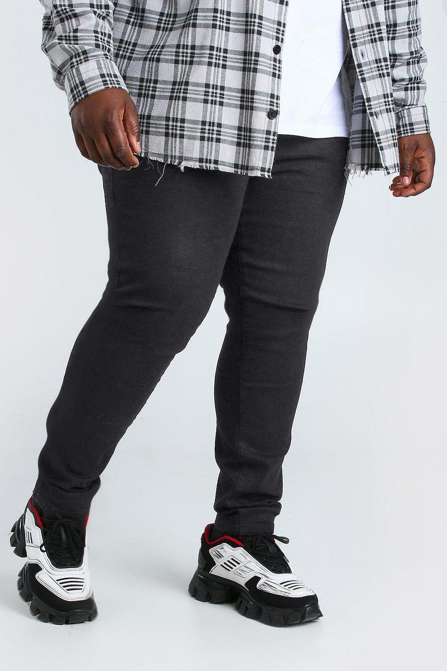 פחם מכנסי ג'ינס סופר סקיני לגברים גדולים וגבוהים image number 1