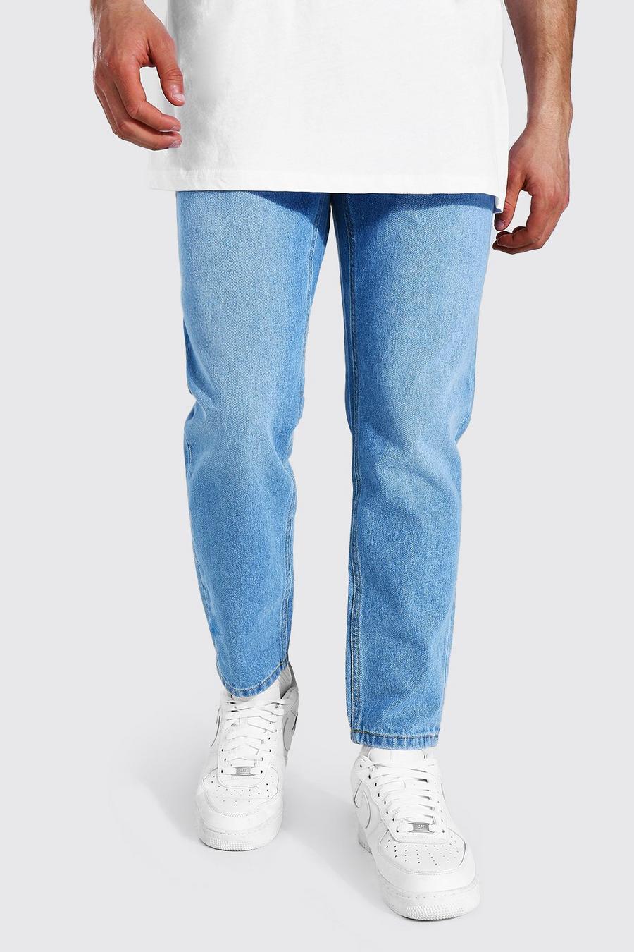 Light blue Tapered Fit Rigid Jeans image number 1