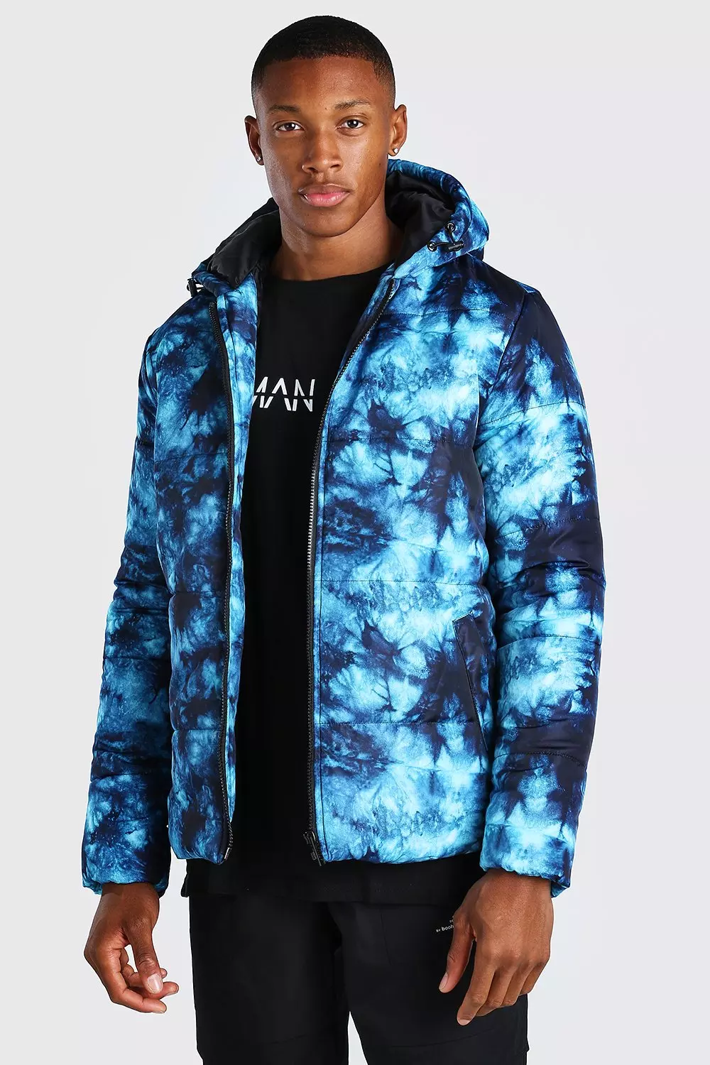 Tie dye puffer coat hot sale