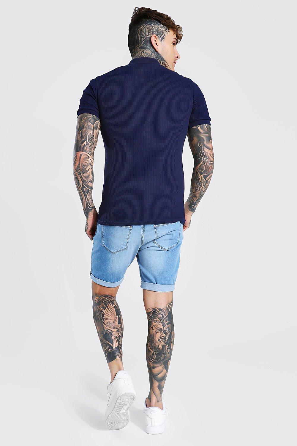 tight jean shorts for men