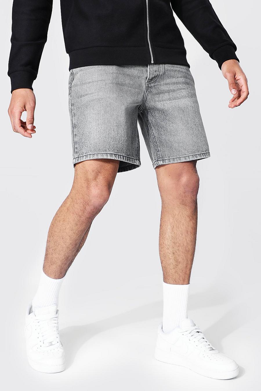 Mid grey Relaxed Fit Rigid Denim Short image number 1