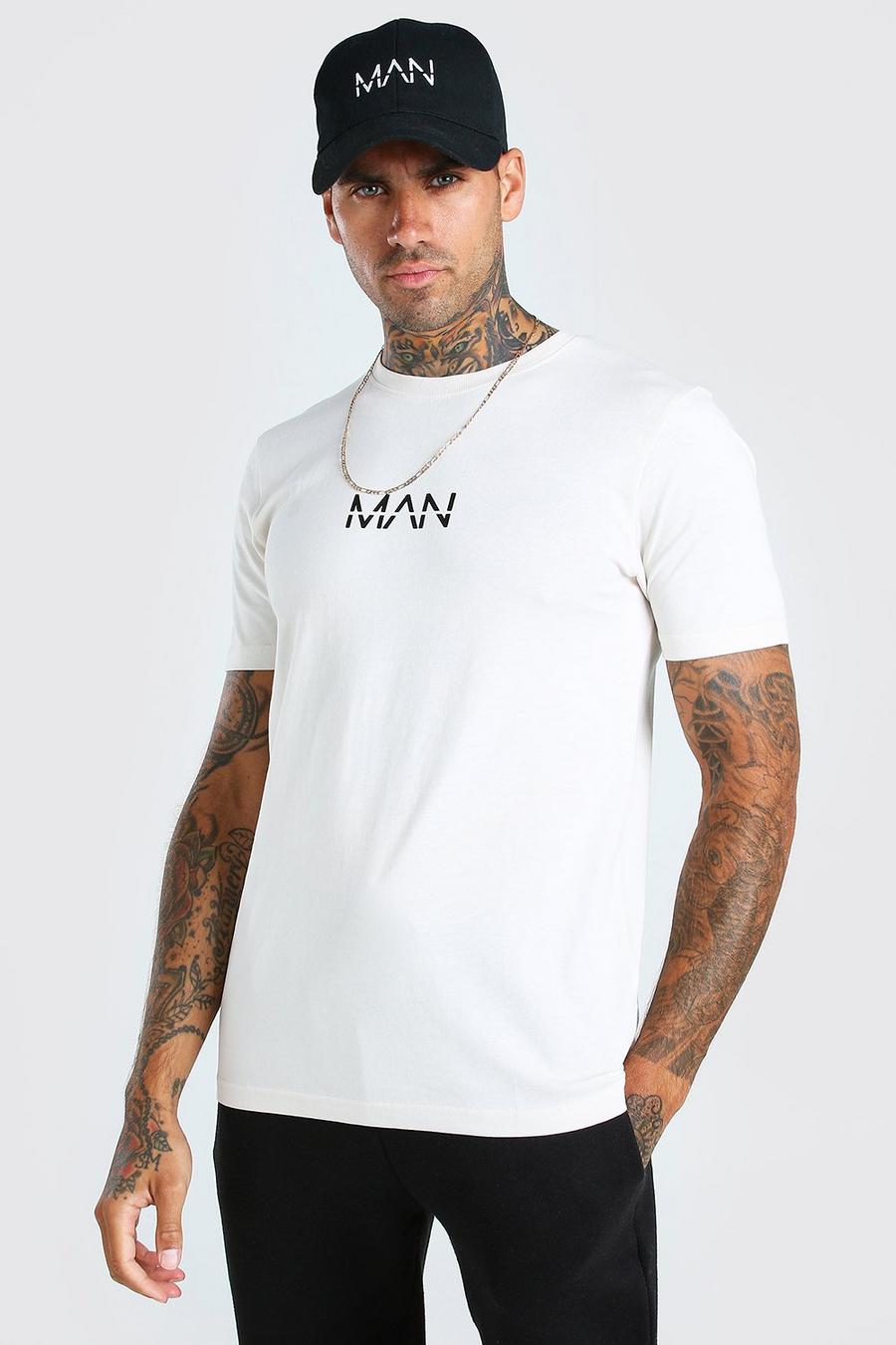 Ecru Original MAN T-shirt med rund hals image number 1