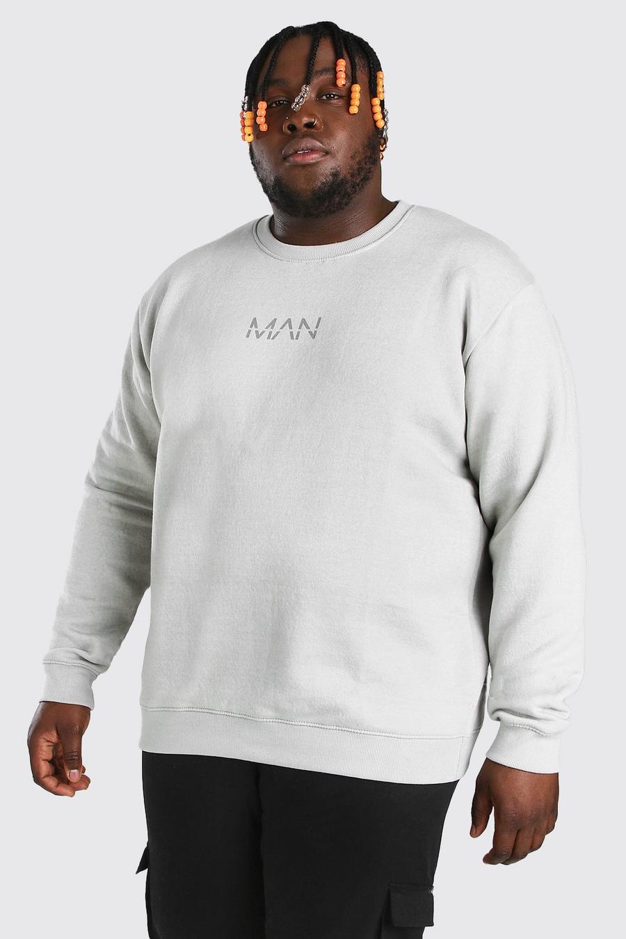 Silver Plus Size MAN Dash Sweater image number 1