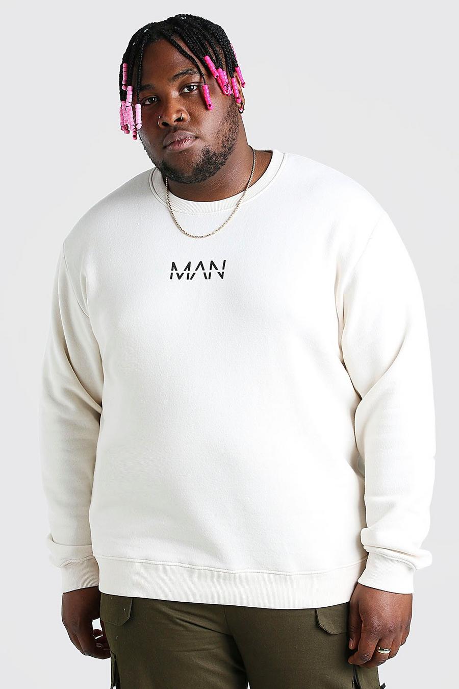 Ecru Plus Size MAN Dash Sweater image number 1