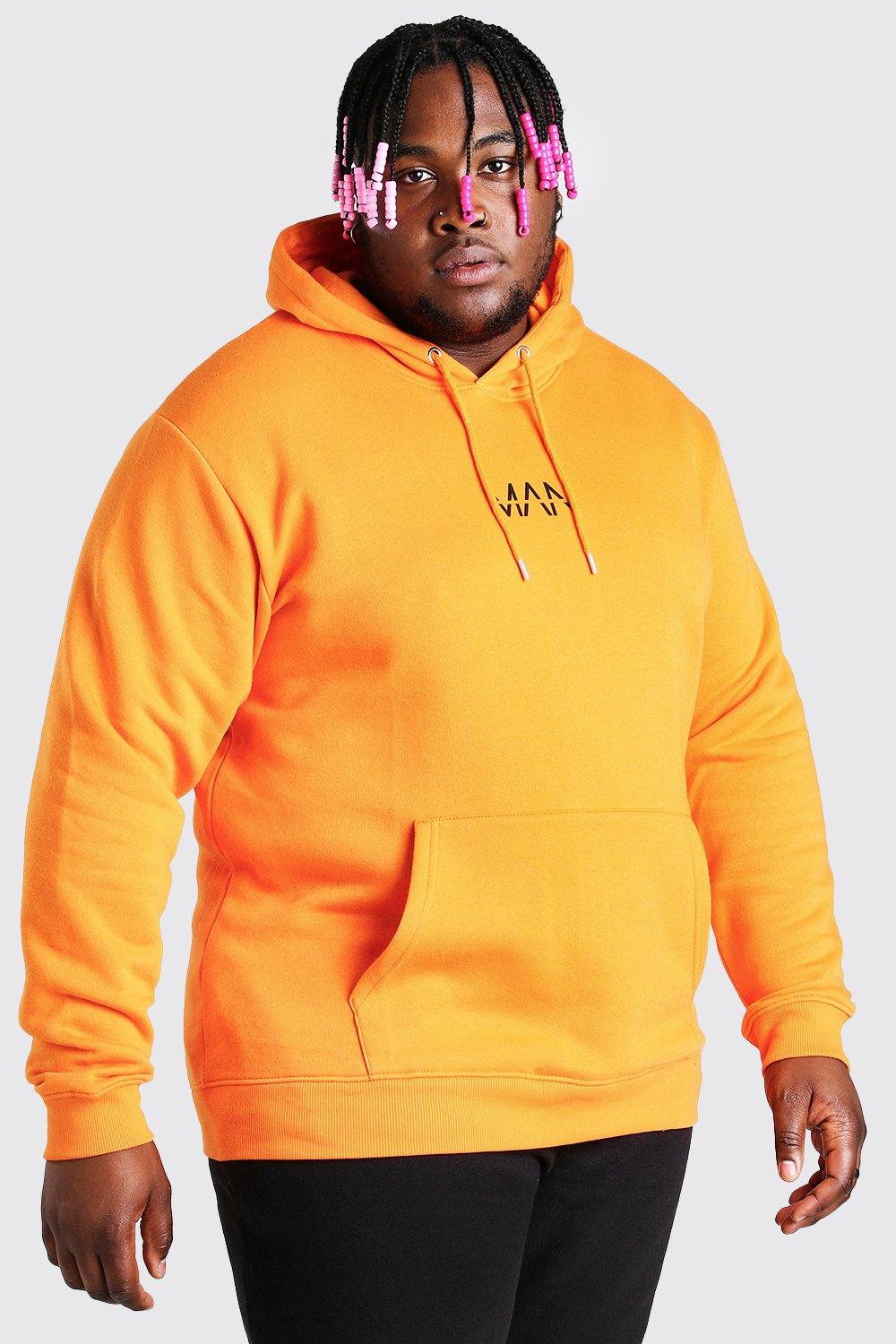 plus size orange hoodie