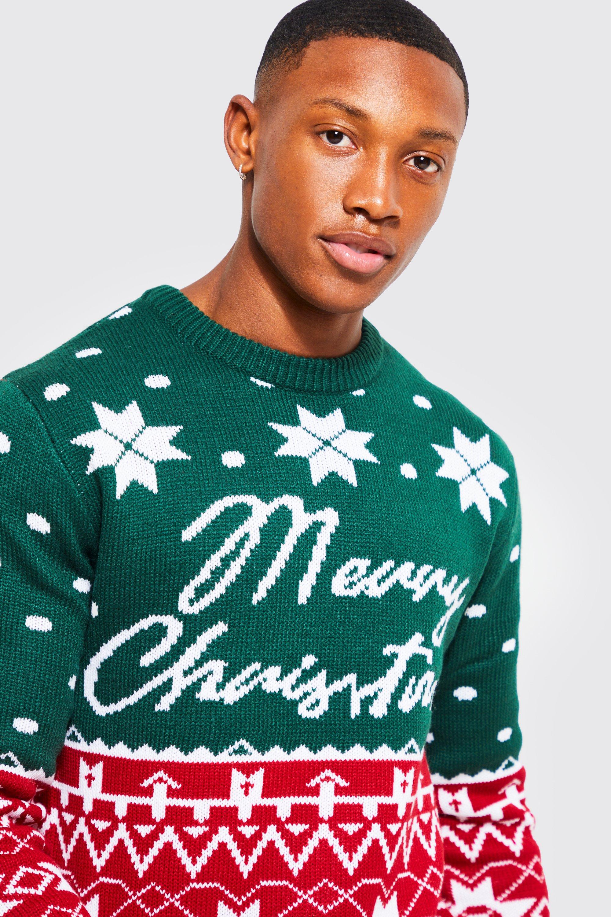 Maglione merry christmas on sale uomo