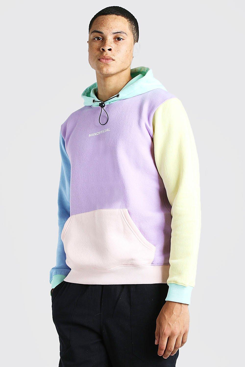 Champion men's store colorblocked fleece hoodie