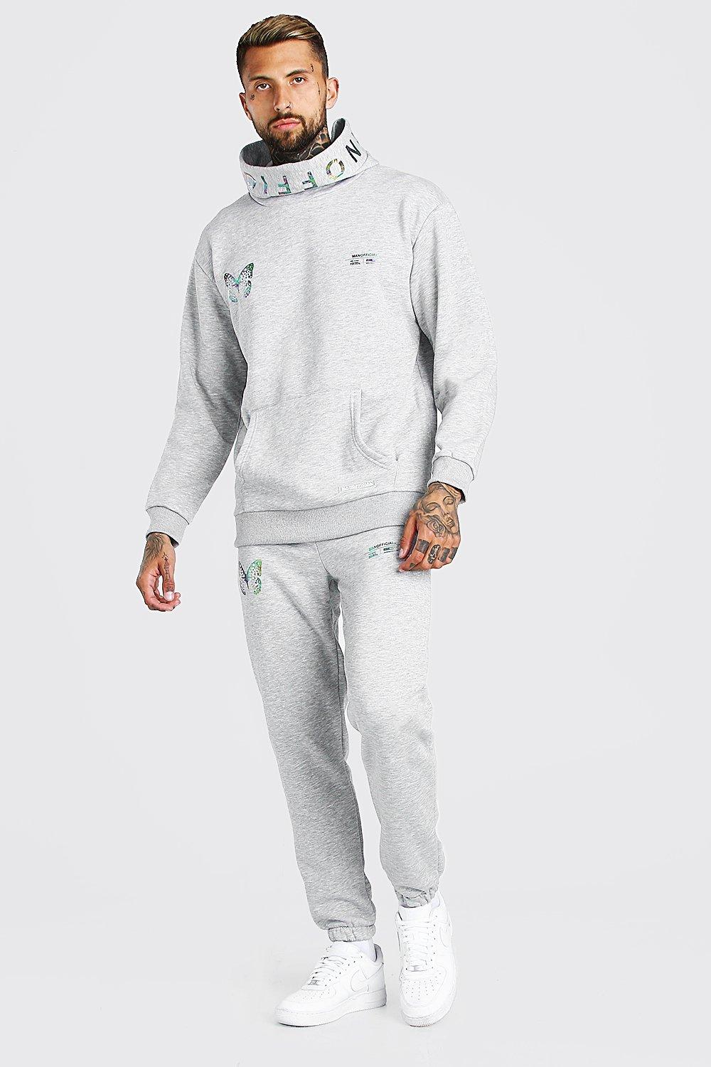 grey reflective tracksuit