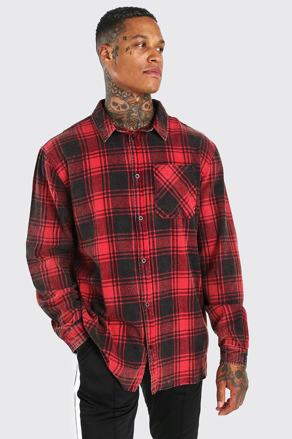 boohoo☆MAN ALL OVER LARGE SCALE バンダナ チェック シャツ boohoo☆MAN ALL OVER LARGE SCALE バンダナ チェック シャツ