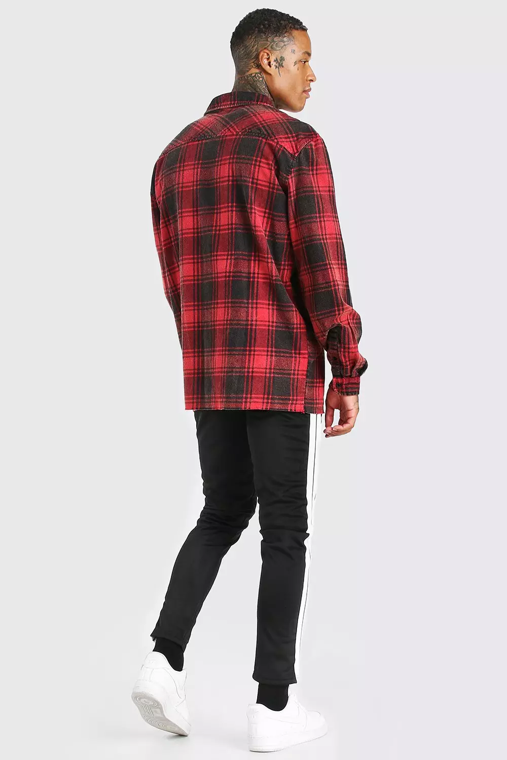 boohoo☆MAN ALL OVER LARGE SCALE バンダナ チェック シャツ boohoo☆MAN ALL OVER LARGE SCALE バンダナ チェック シャツ