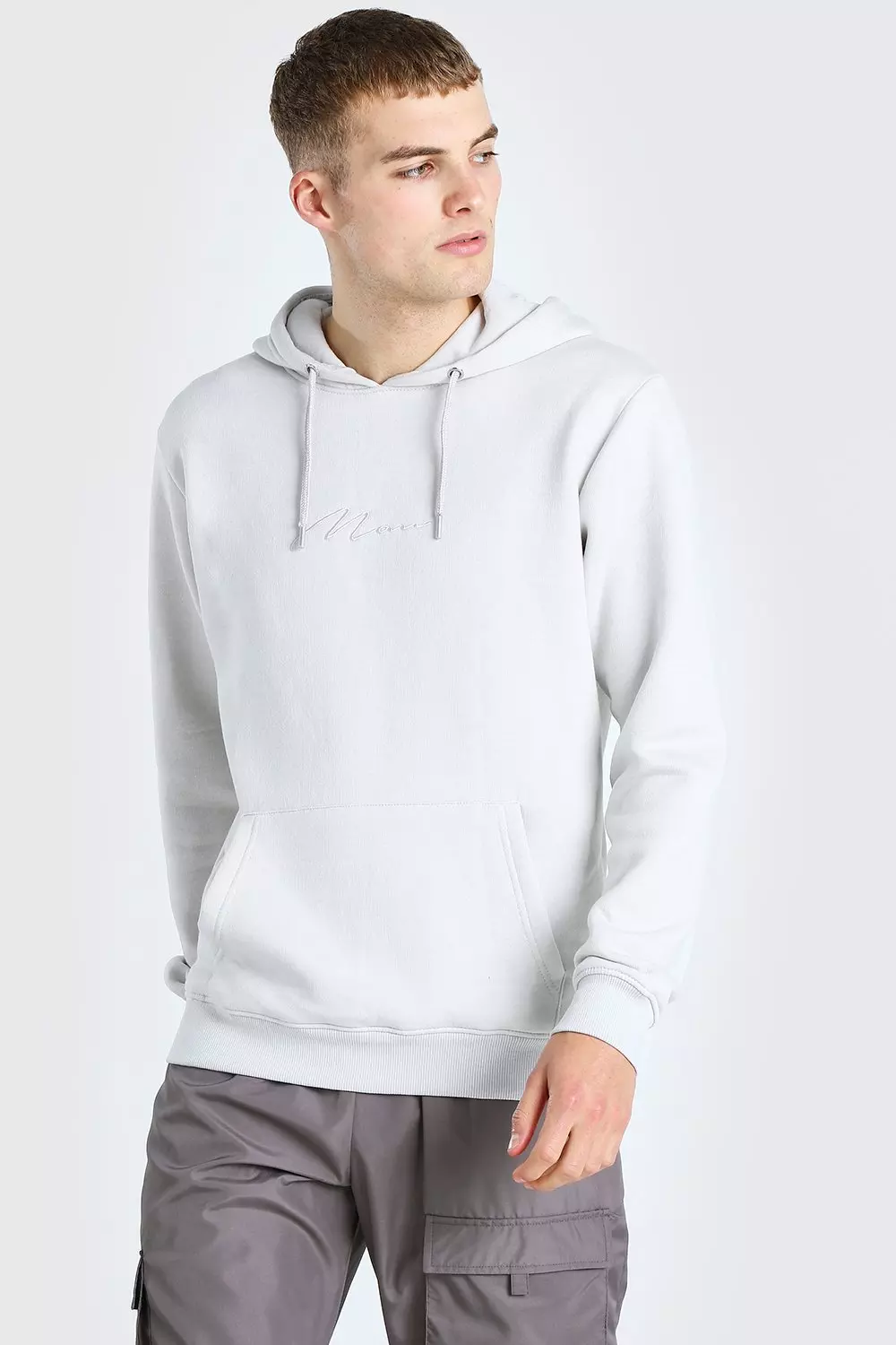 MAN Signature Embroidered Hoodie