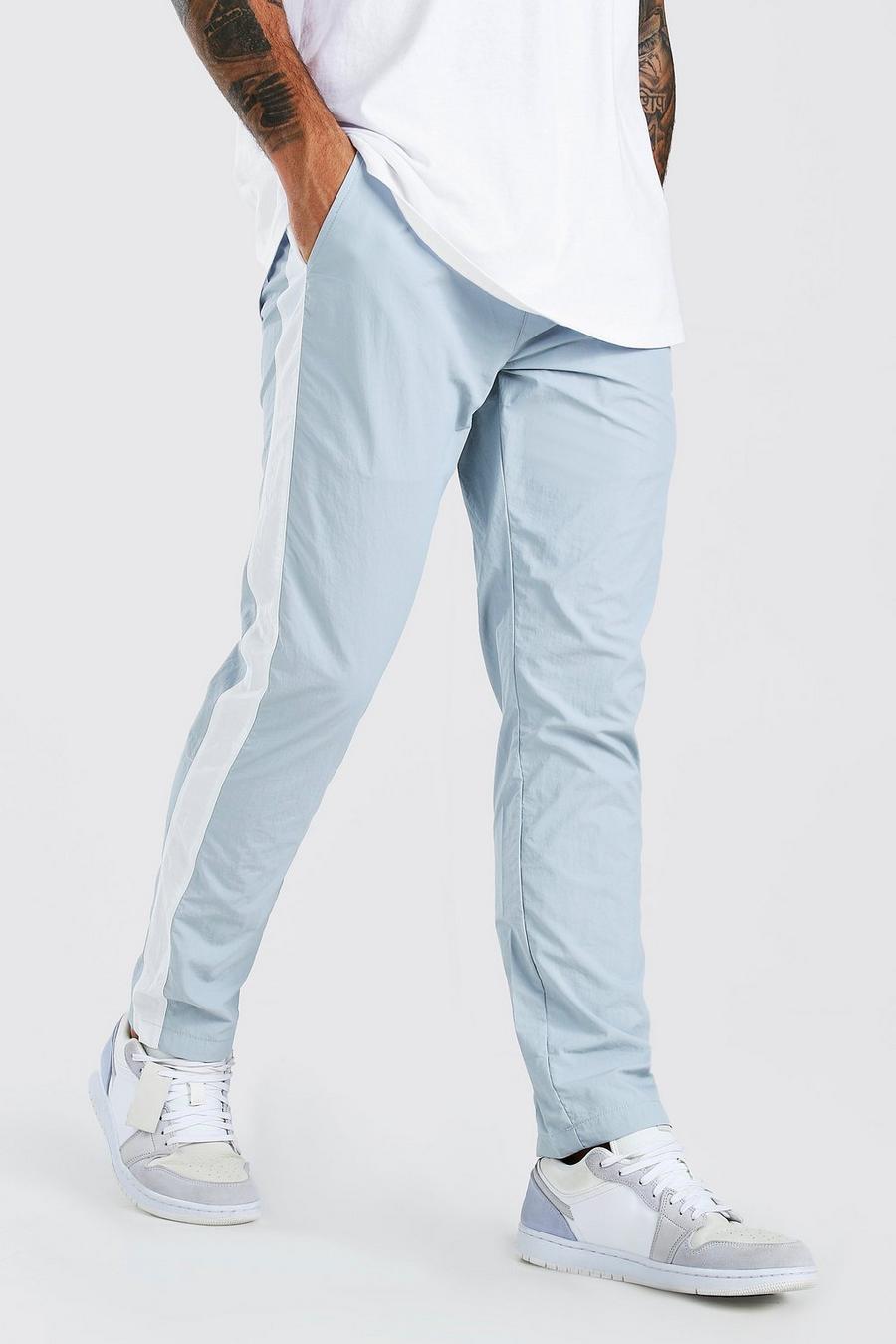 Pantaloni in nylon con pannello sul lato, Grigio chiaro image number 1