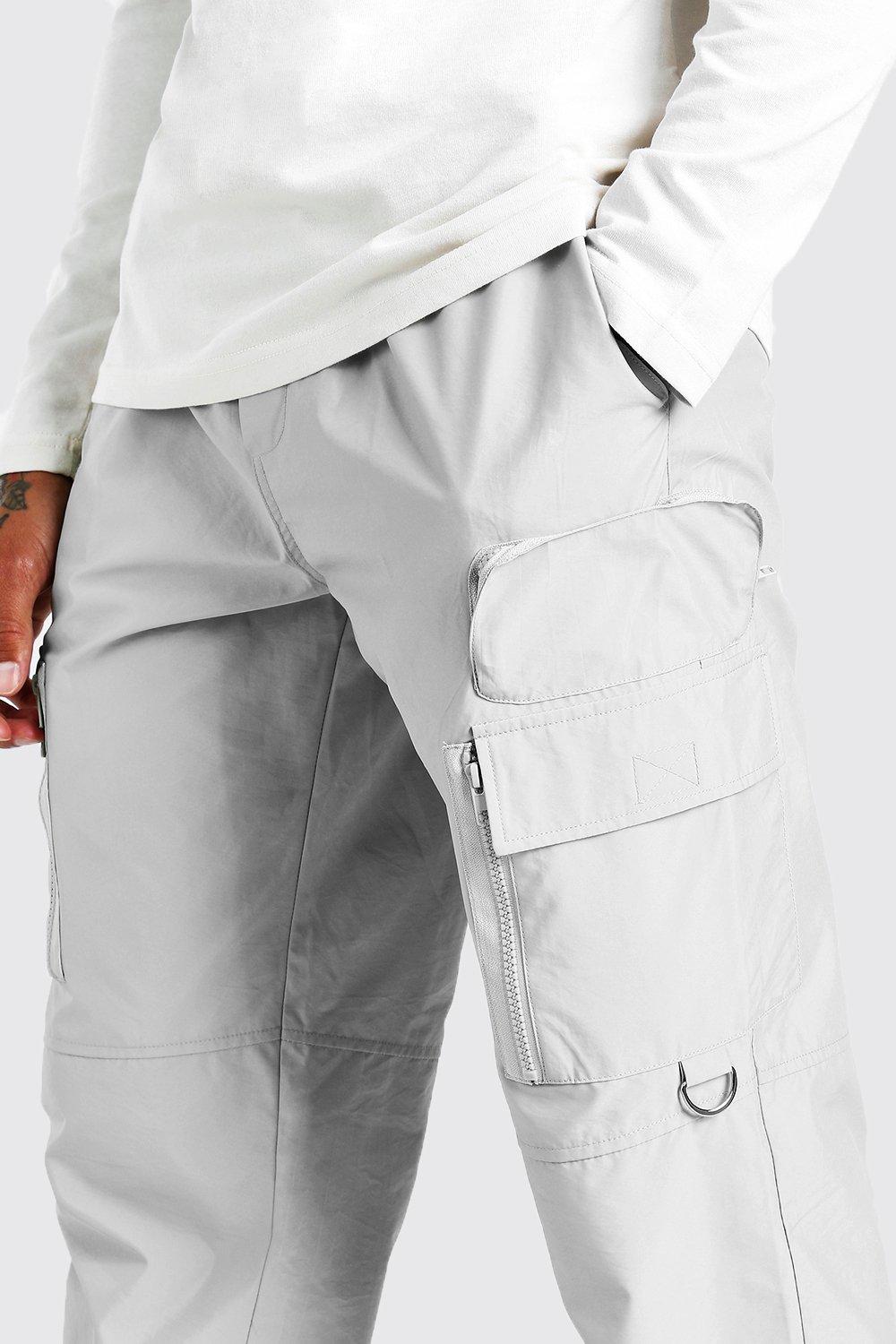 boohooMAN Men's Relaxed 3D Pocket Cargo Pants