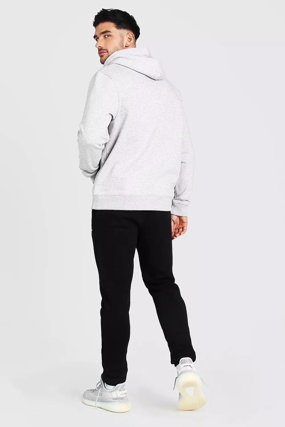 Grey marl MAN Signature Over The Head Hoodie alternative image