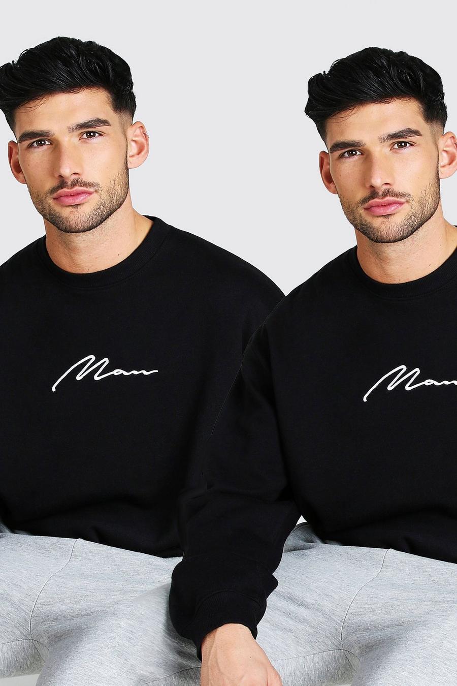 Black Man Signature Oversize sweatshirts (2-pack) image number 1