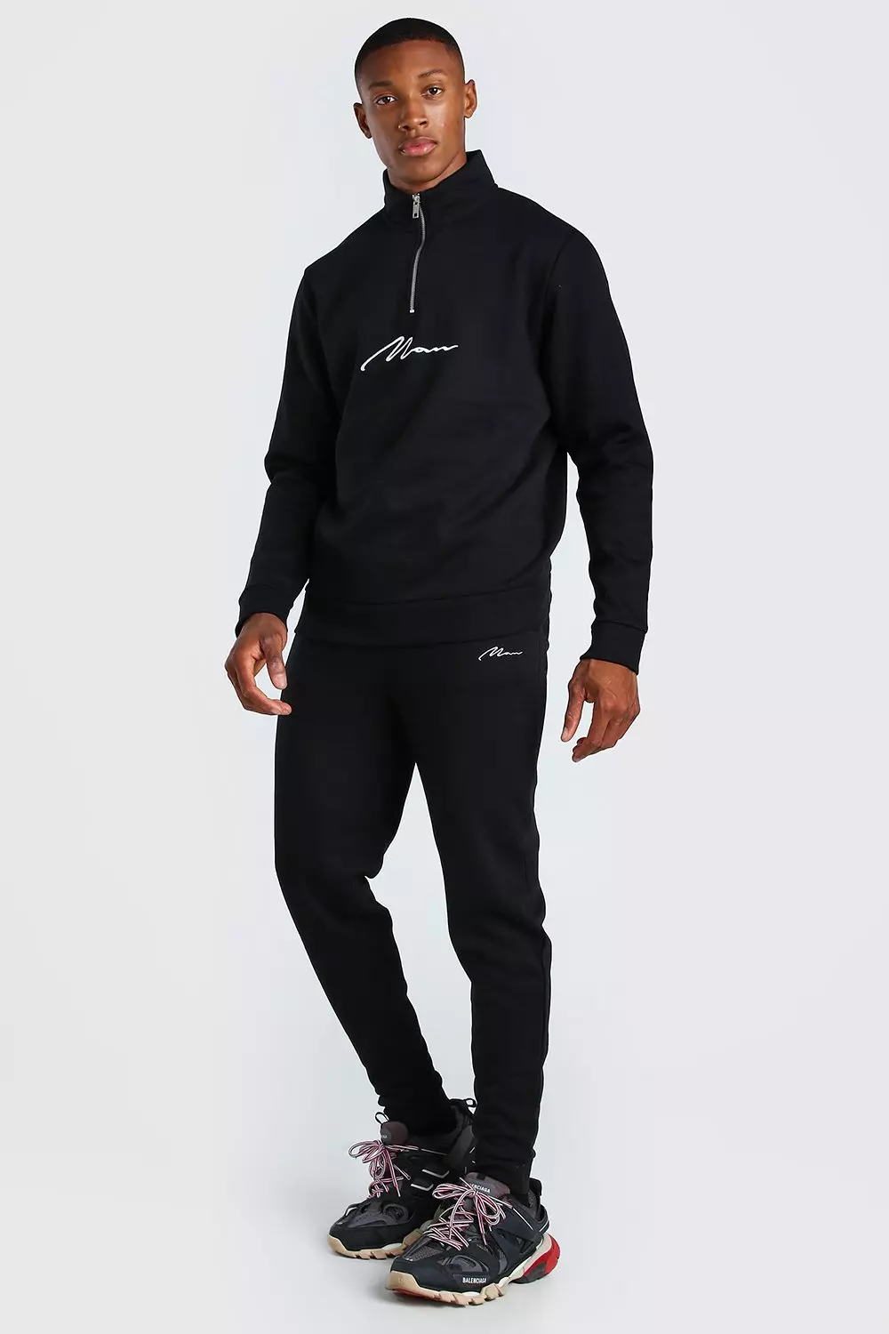 Mens half sale zip tracksuit