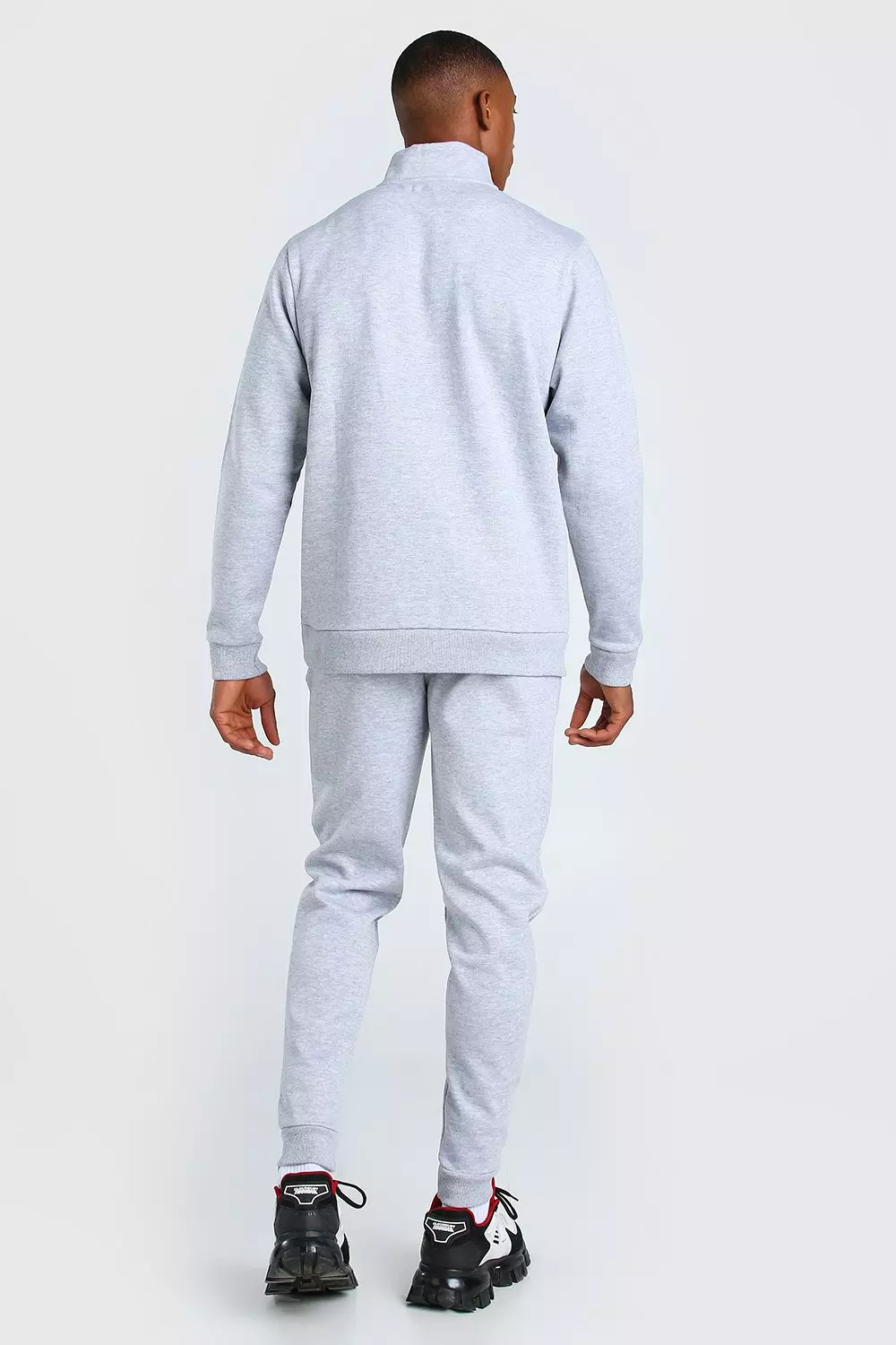 Grey marl MAN Signature Half Zip Tracksuit alternative image
