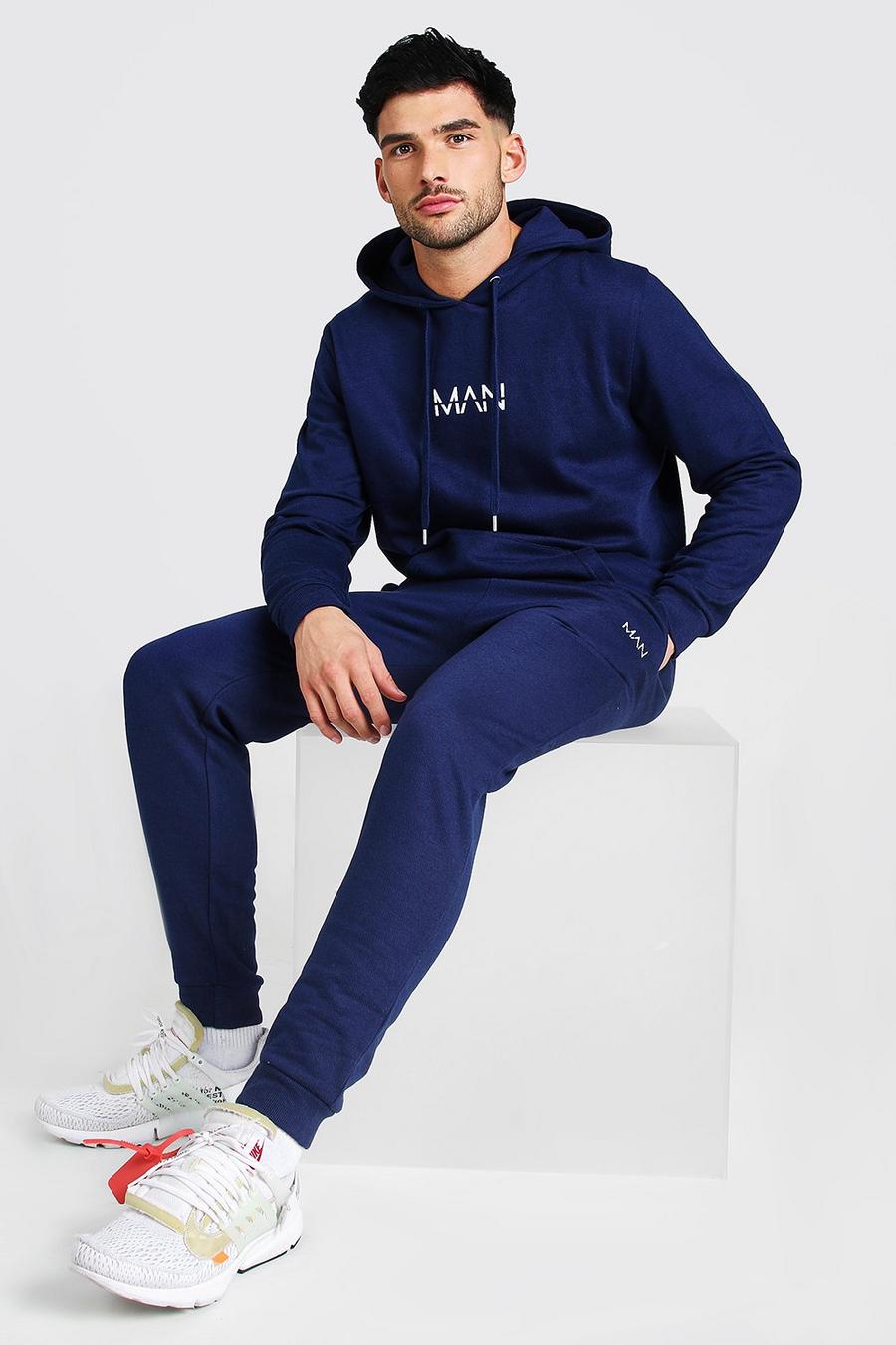 Tuta sportiva vestibilità regolare con cappuccio MAN Original, Blu oltremare image number 1
