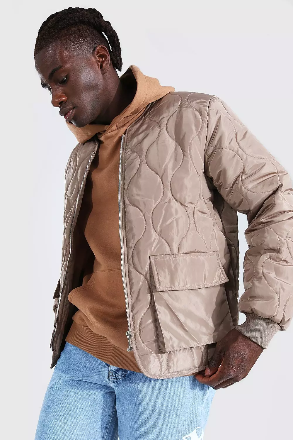 Multi pocket bomber jacket sales