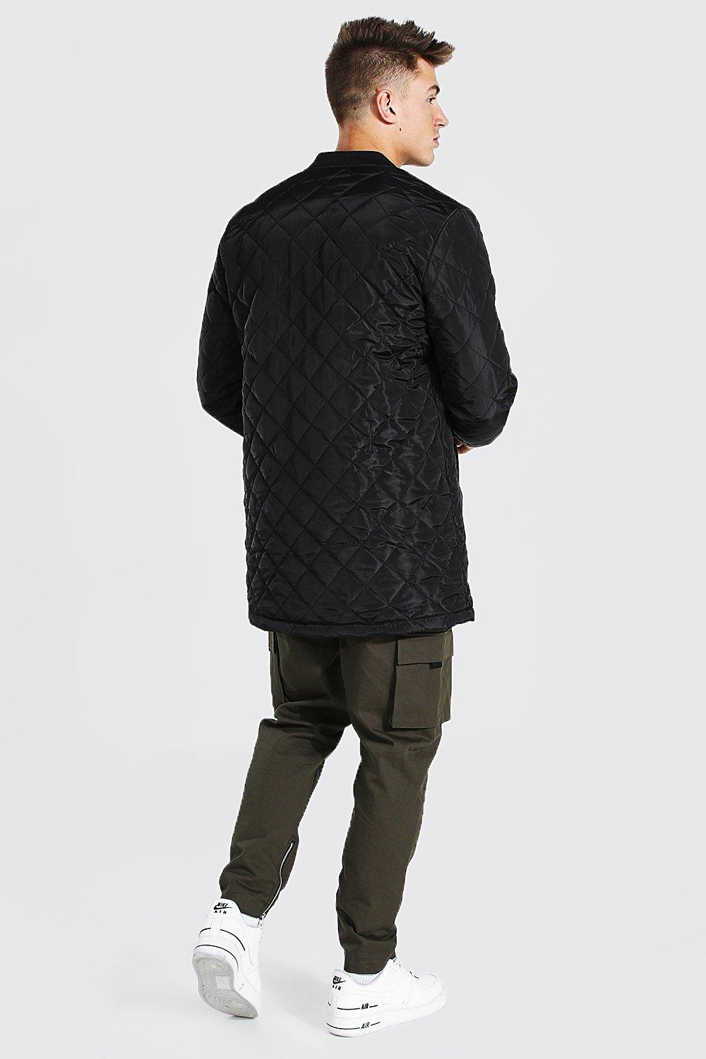 longline quilted bomber