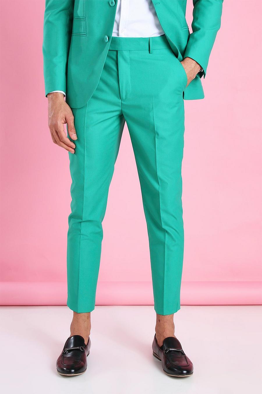 Skinny Plain Cropped Suit Pants image number 1