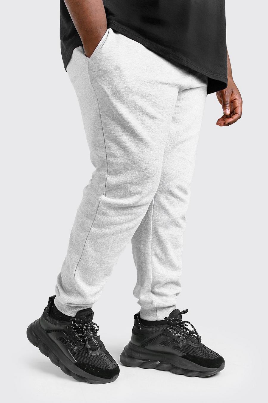 Grey marl Plus Size Basic Skinny Fit Track Pant image number 1