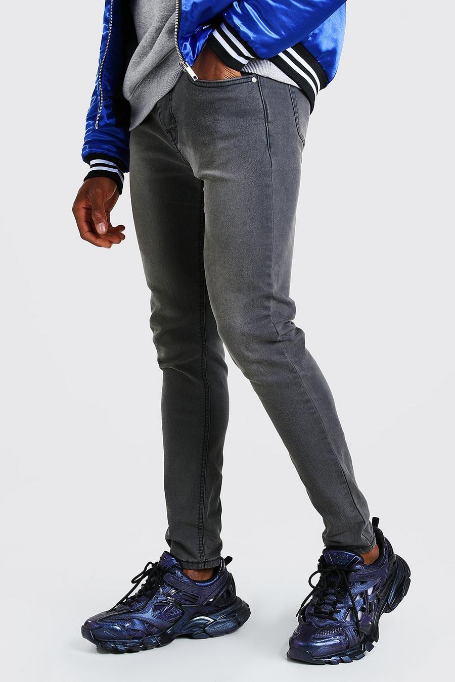 Charcoal grey Skinny Fit Denim Jeans image number 1
