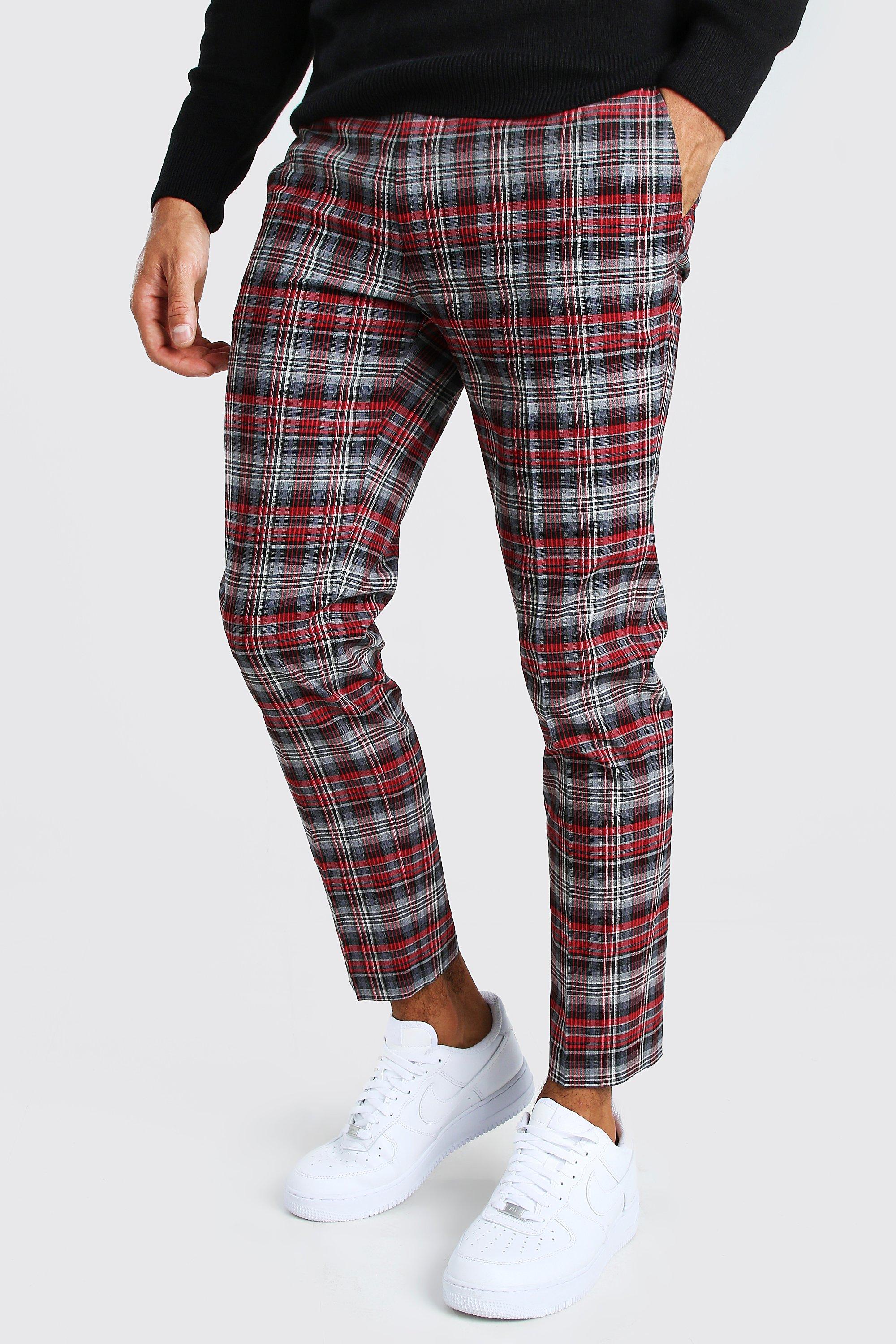 tartan skinny trousers