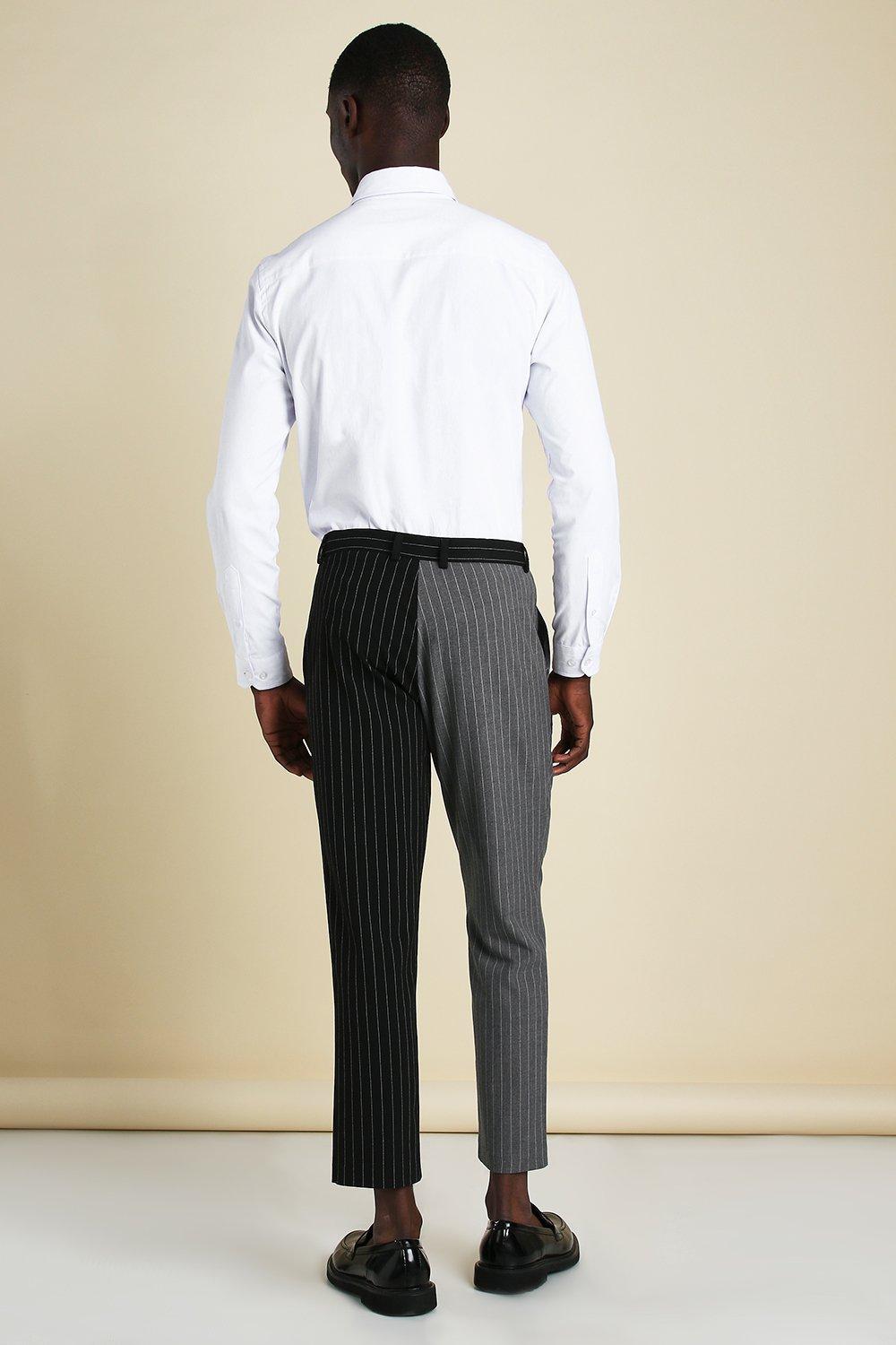 Mens cropped pinstripe trousers shop