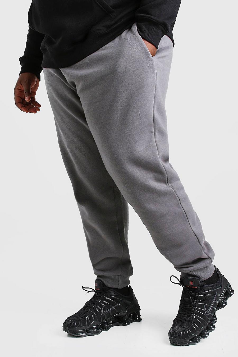 פחם מכנסי ריצה בייסיק בגזרת סקיני לגברים גדולים וגבוהים image number 1