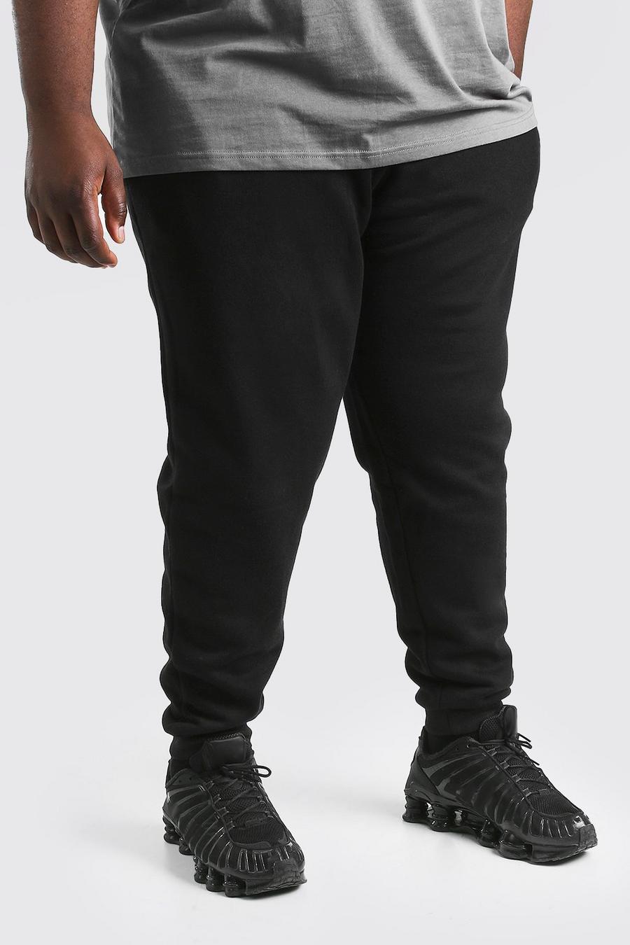 Black Plus Size Man Dash Skinny Fit Track Pant image number 1
