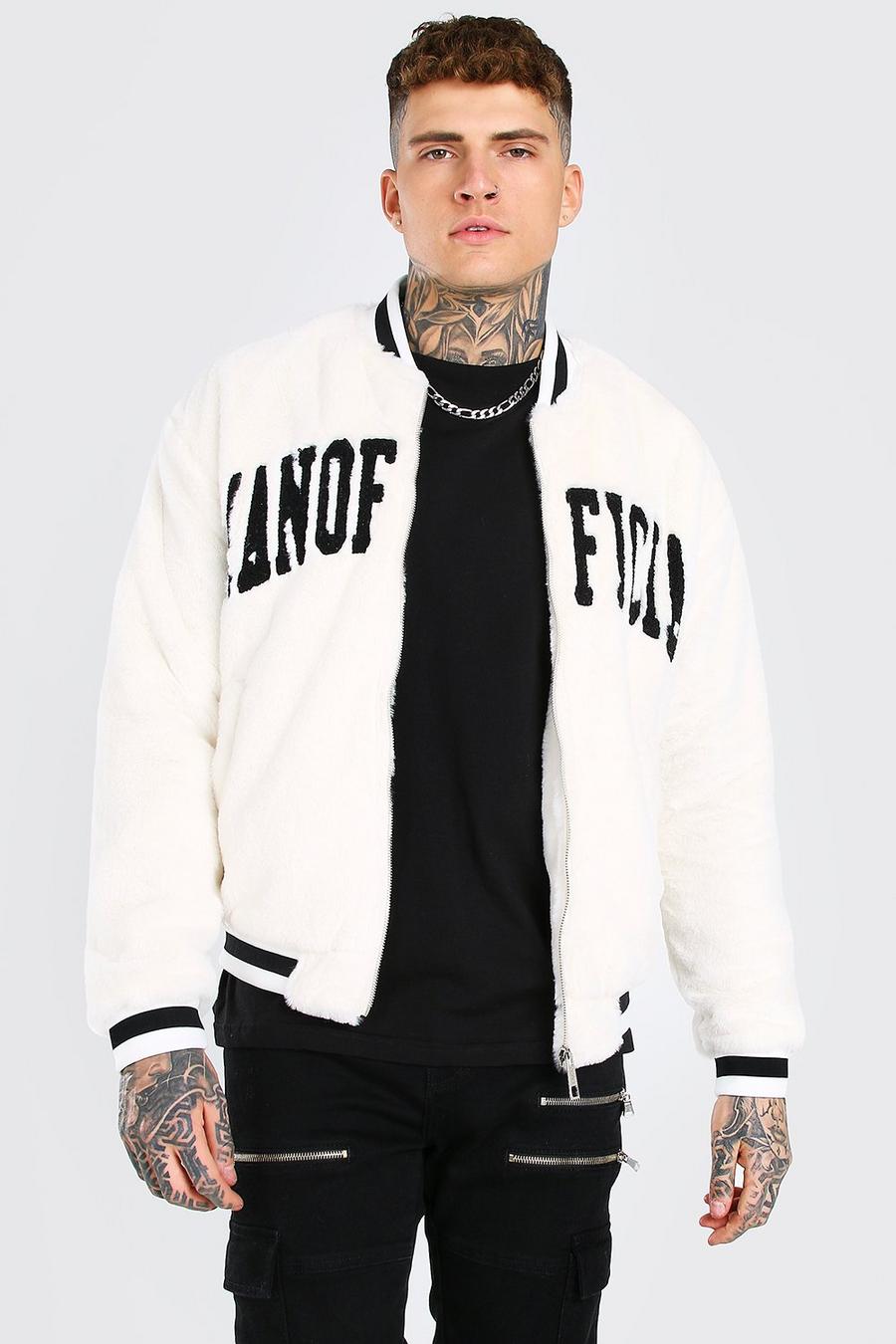 Off white Man Official Faux Fur Bomber image number 1