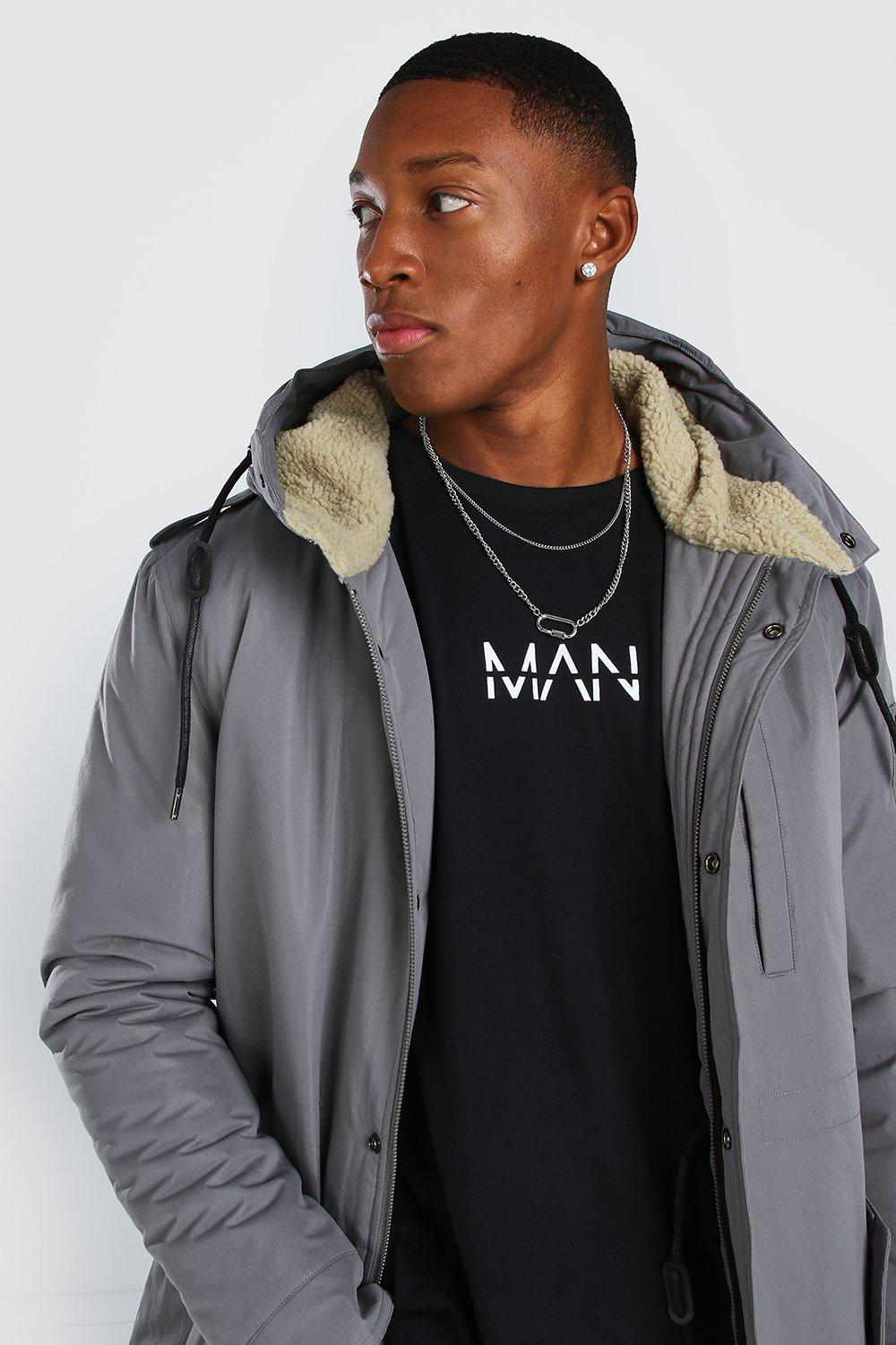 Borg lined 2025 parka mens