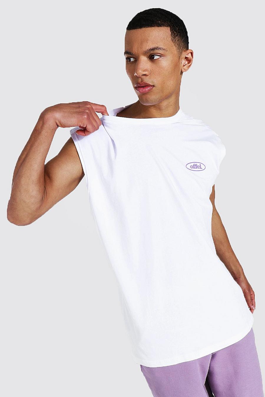Camiseta de tirantes ancha Worldwide Tall, Blanco image number 1