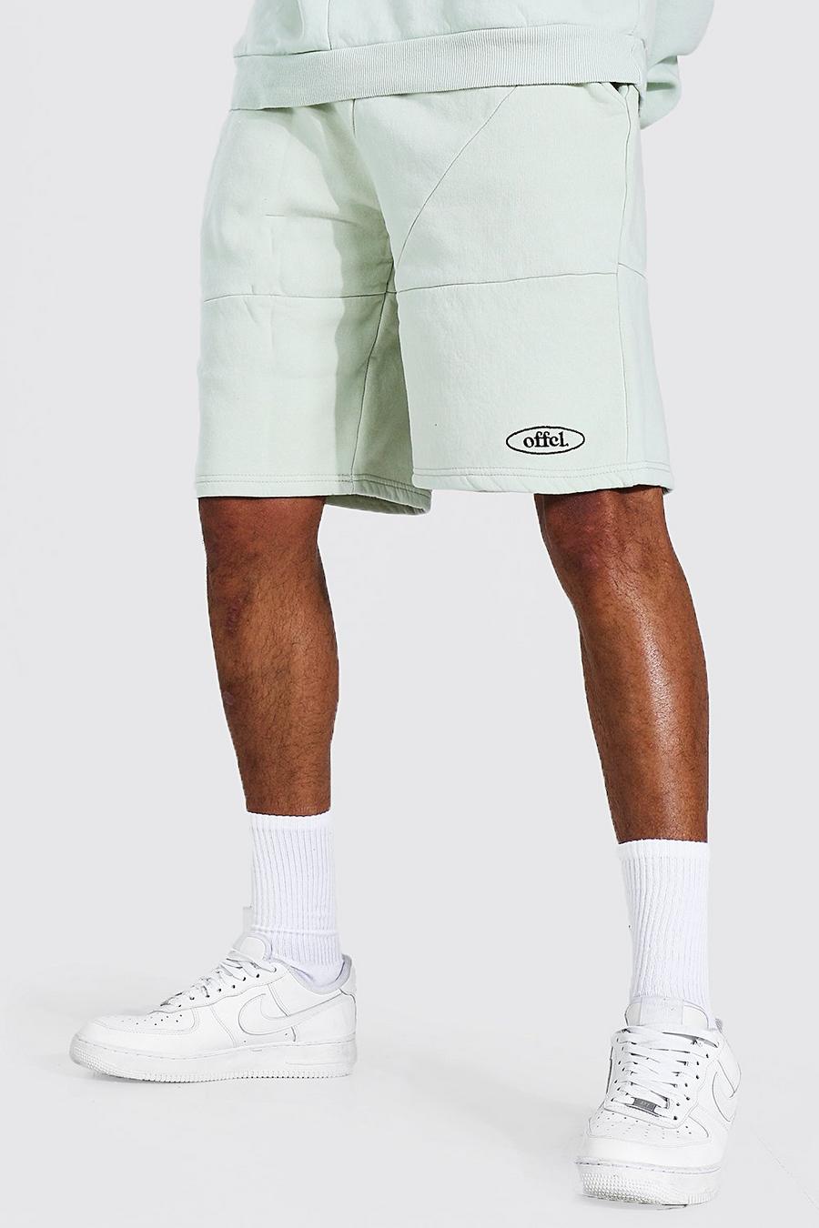 Stone Tall Oversized Official Shorts Met Panelen image number 1