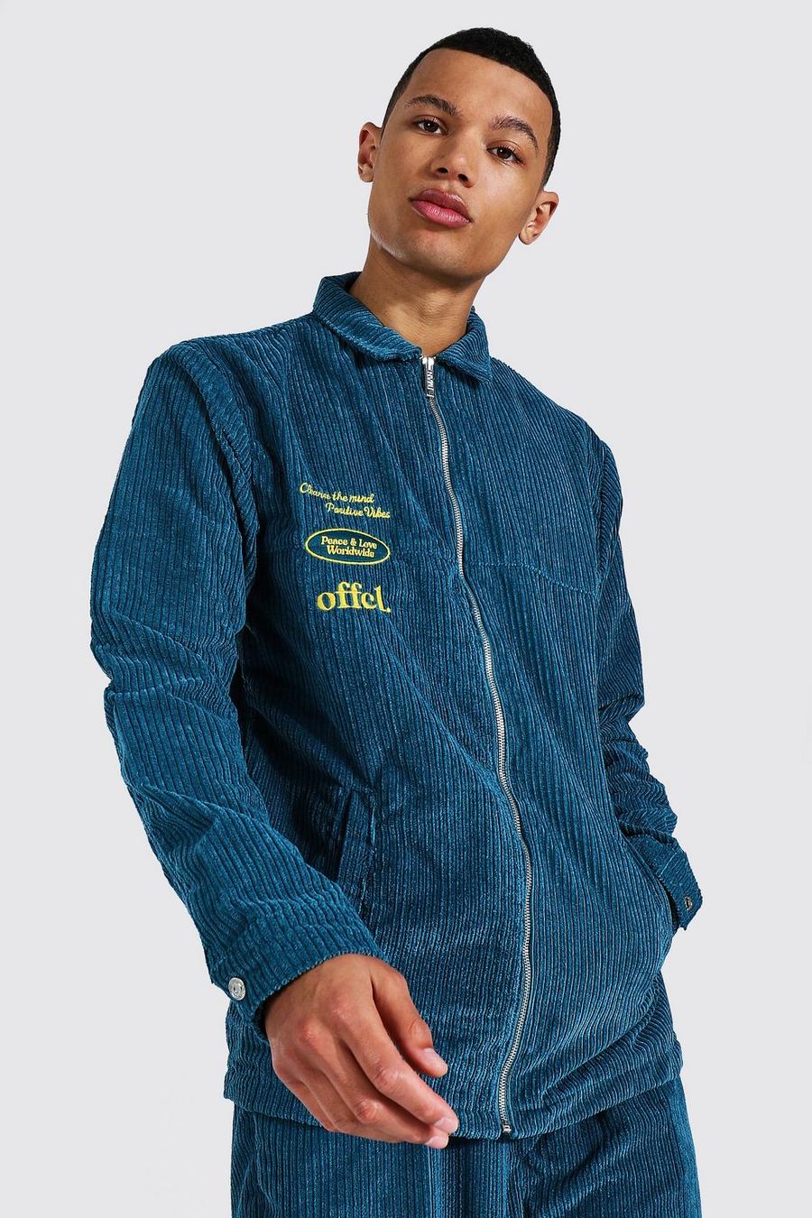 Green Tall Oversized Corduroy Official Tussenjas image number 1