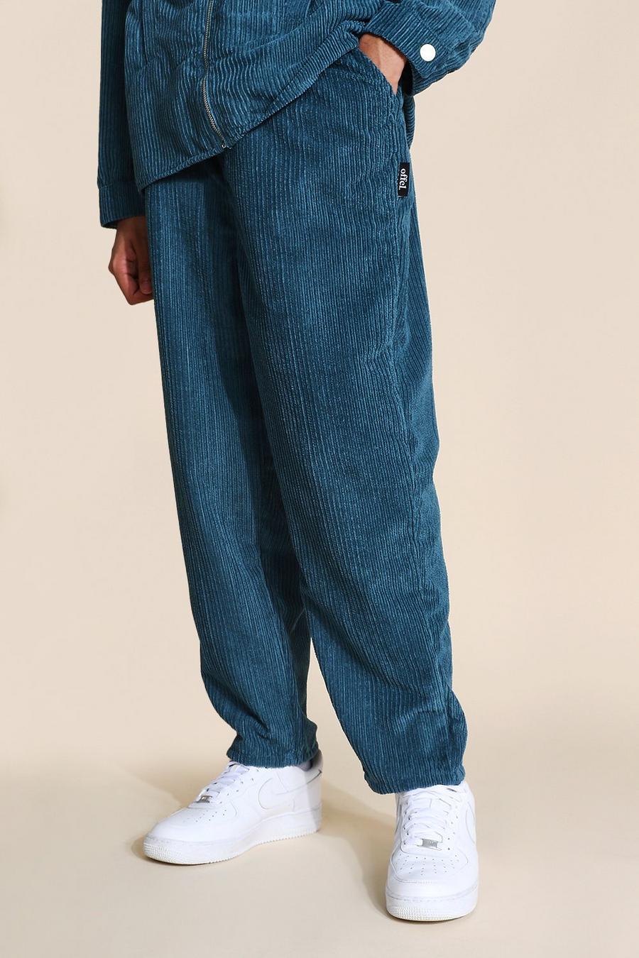 Green Tall Relaxed Cord Skate Trousers image number 1