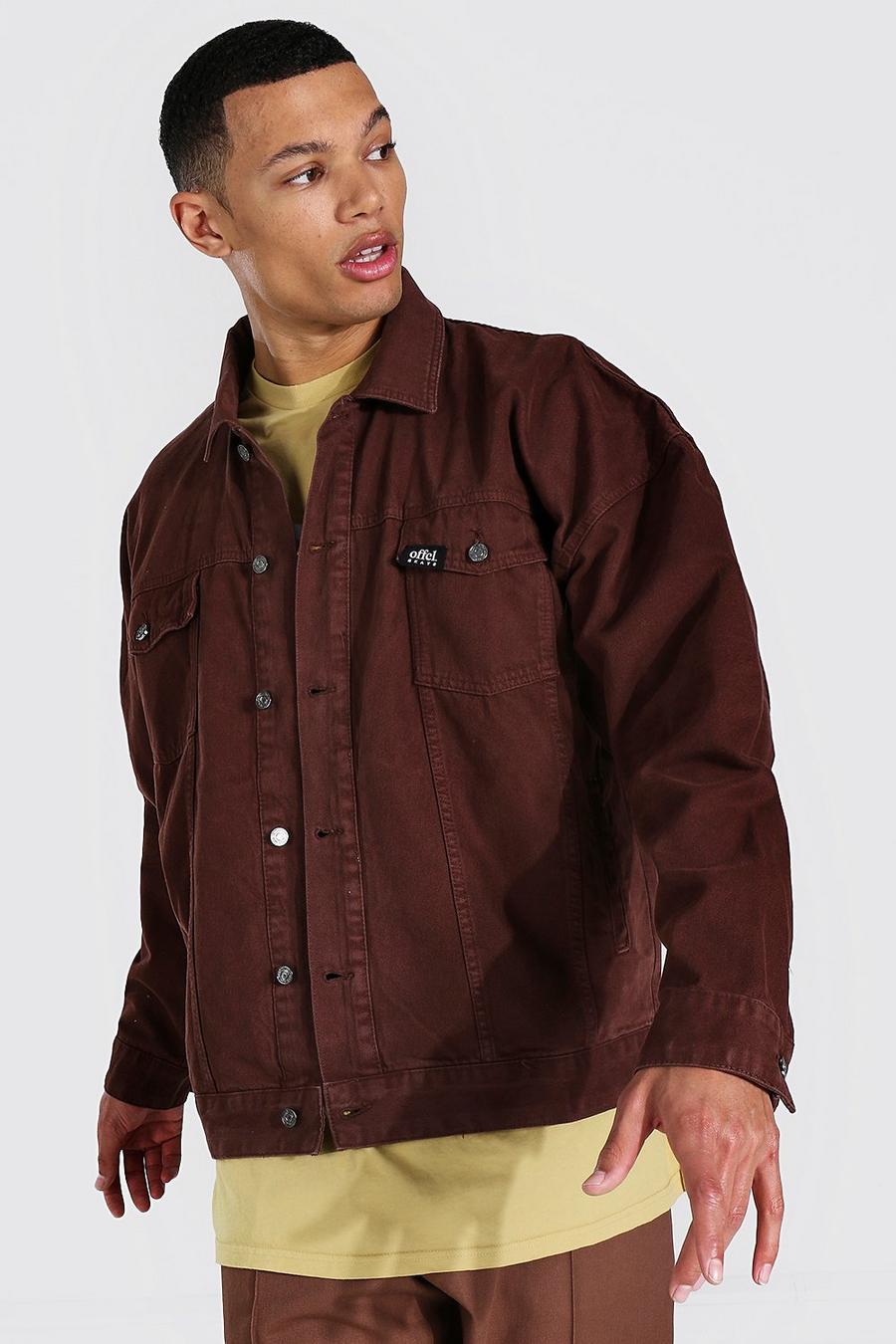 Brown Tall Oversized Overdye Official Spijkerjas image number 1