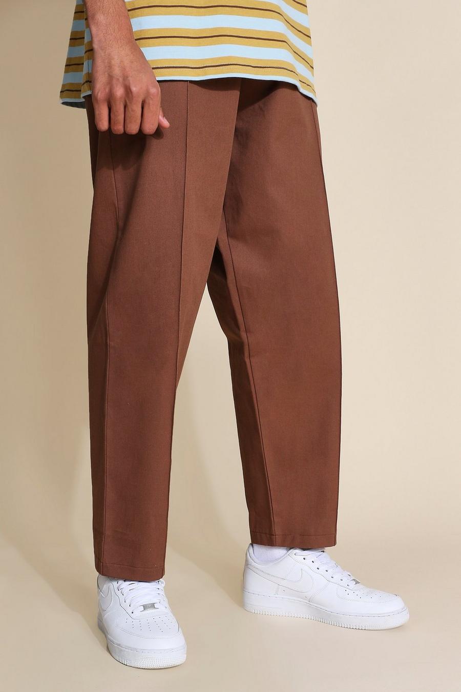 Rust Tall Relaxed Fit Twill Chinos image number 1