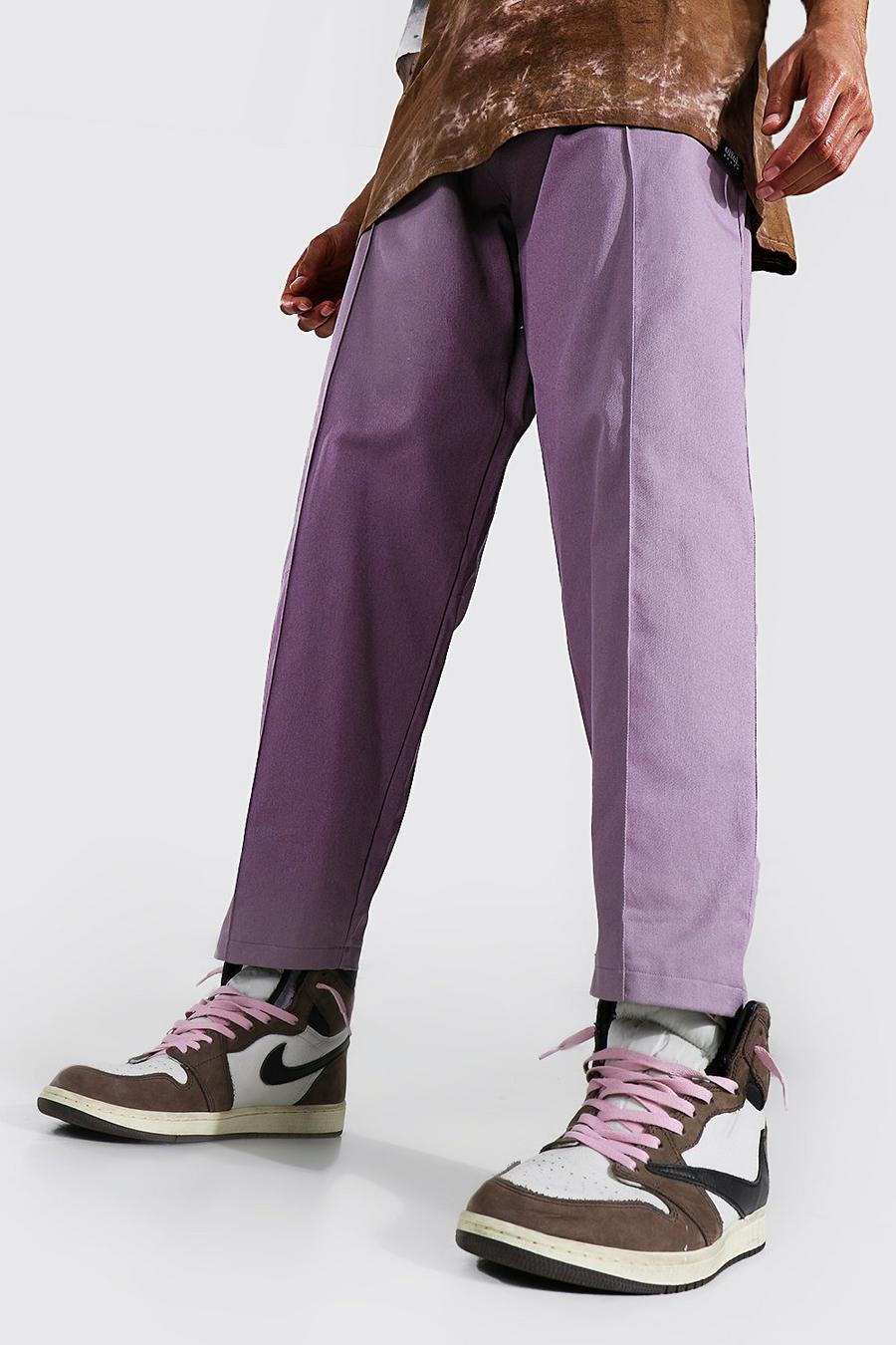 Purple Tall Skate Fit Twill Chinos image number 1