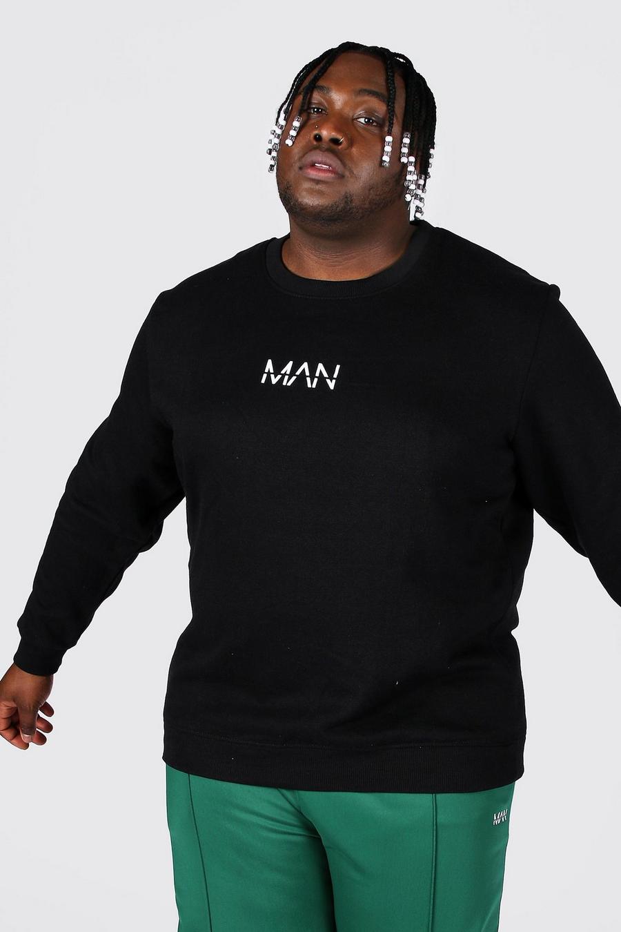 Black Plus Size Man Dash Sweatshirt image number 1