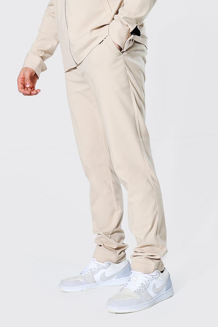 Tan Skinny Smart Coord Trousers image number 1