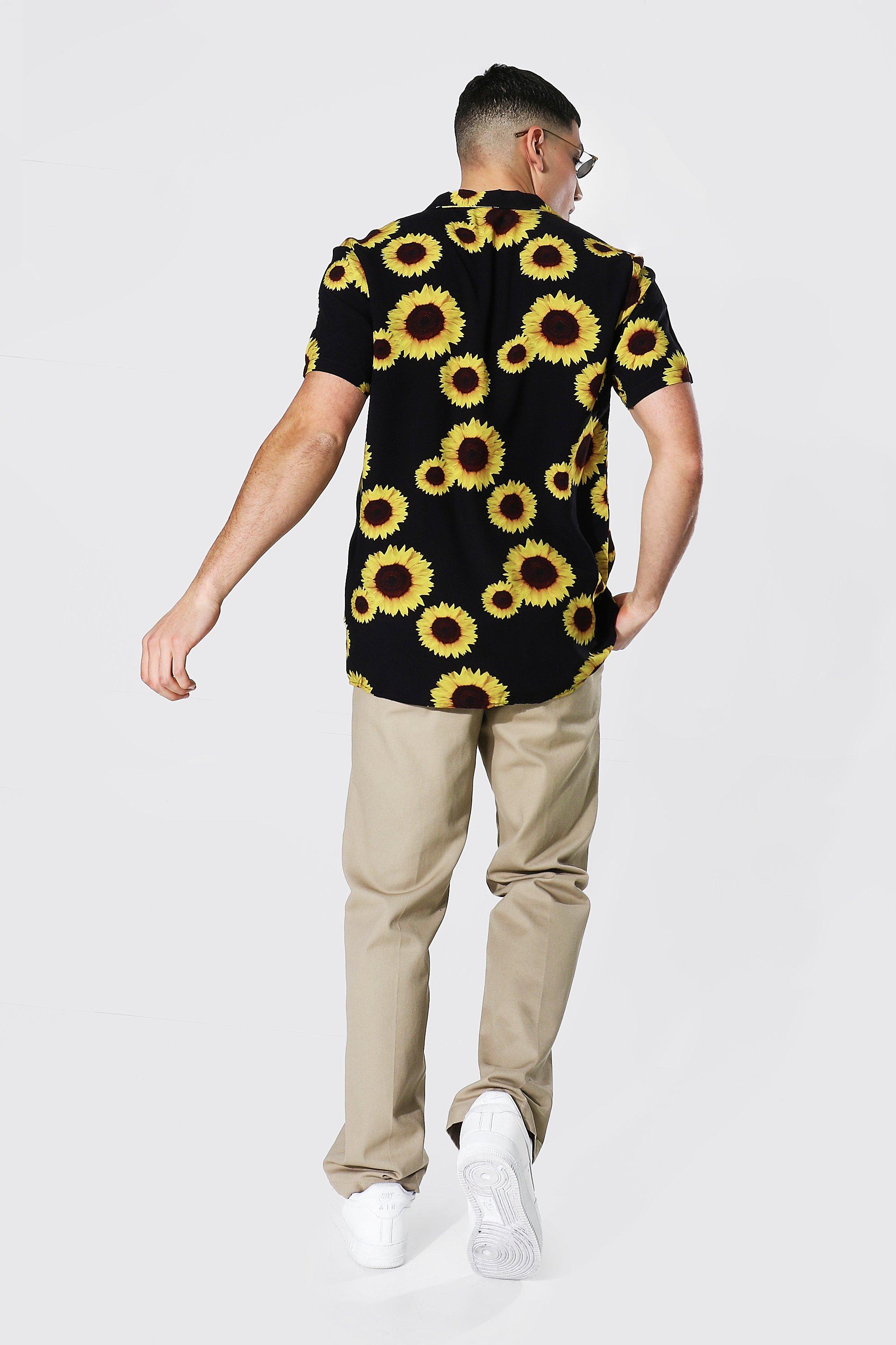 Camisa girasoles online hombre