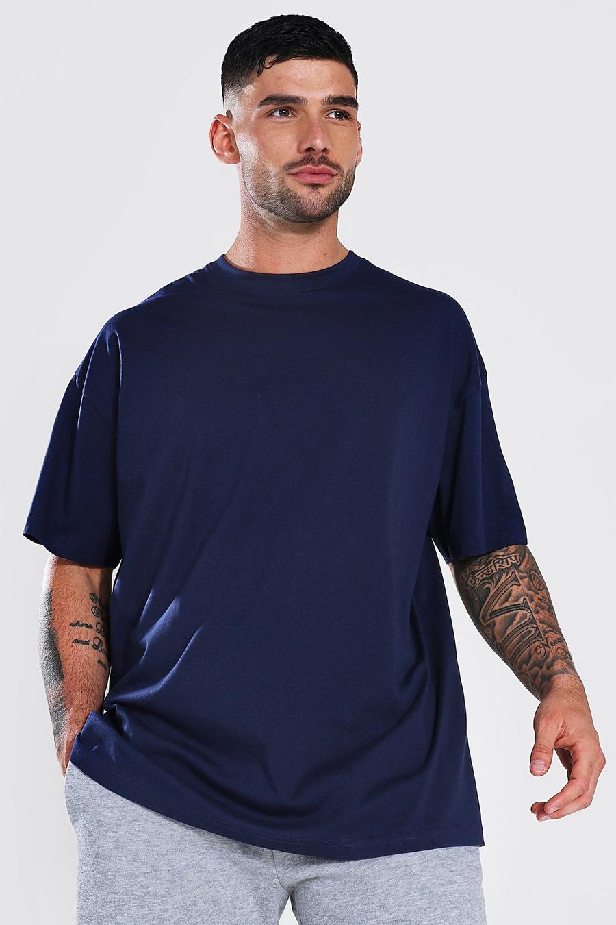 Camiseta oversize básica, Navy image number 1