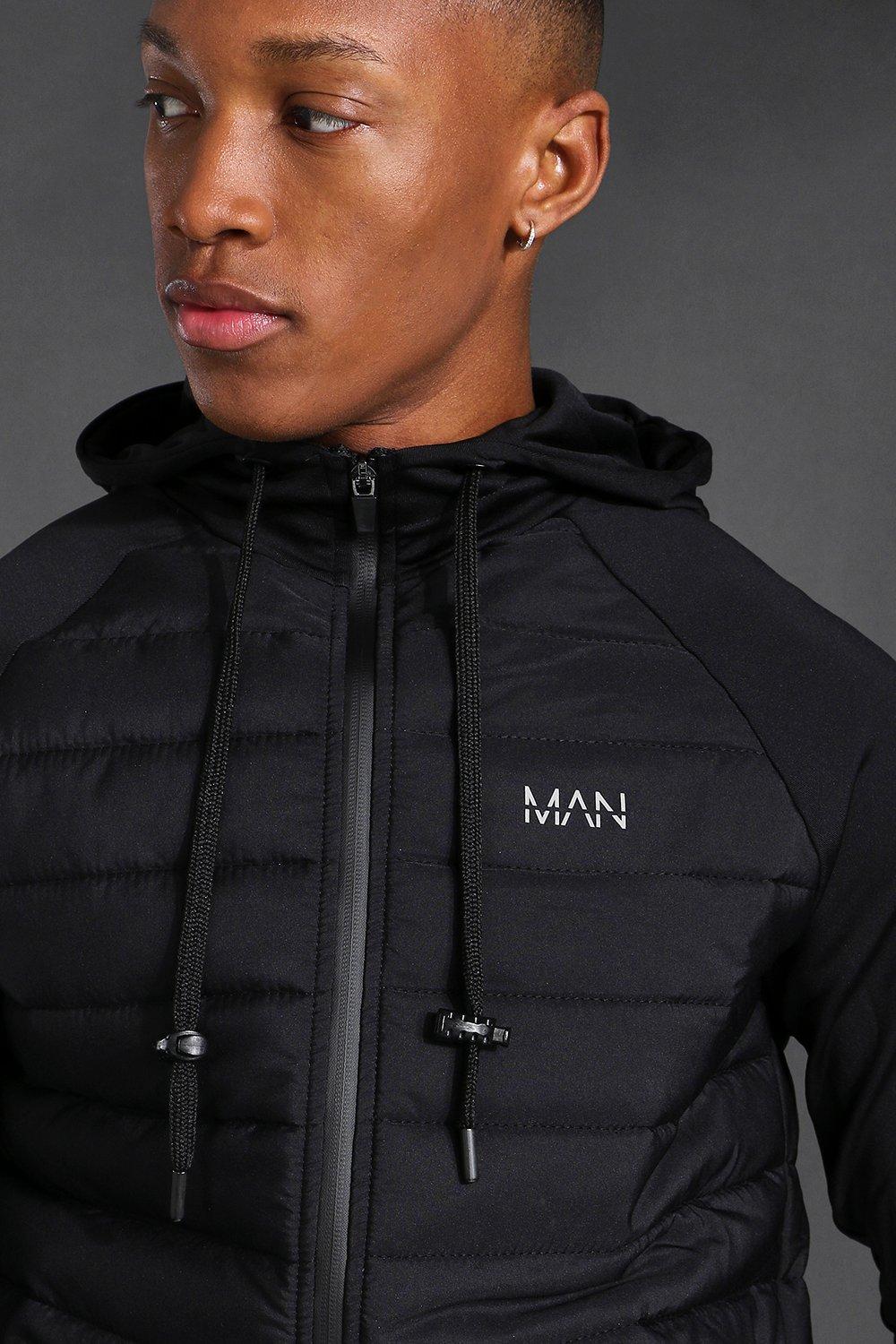 Black zip up store active jacket