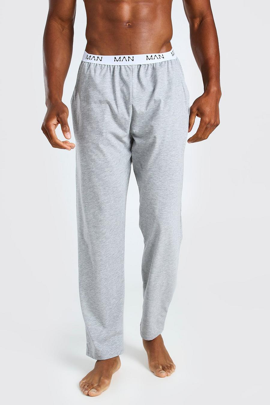 Pantalon confort à taille en jacquard - MAN, Gris image number 1