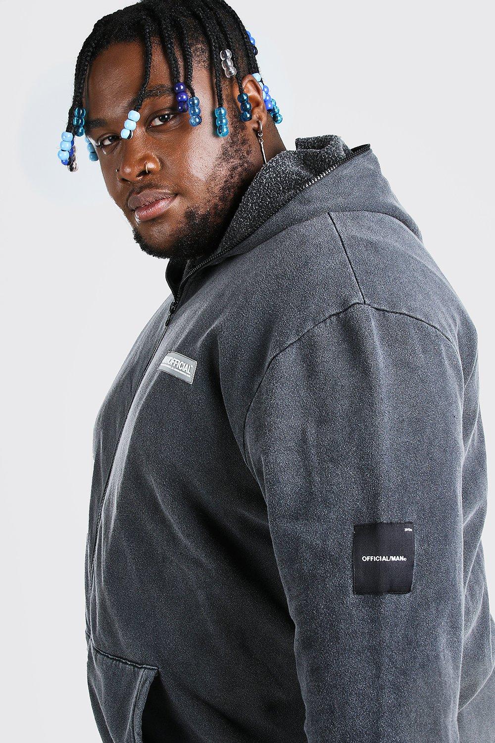 Plus size full zip hoodie online